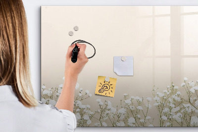 Magnetic dry erase board Blooming flowers