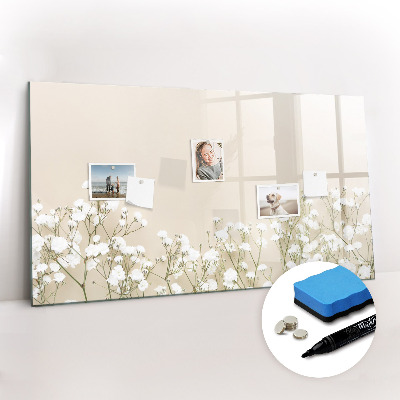 Magnetic board for writing Blooming flowers