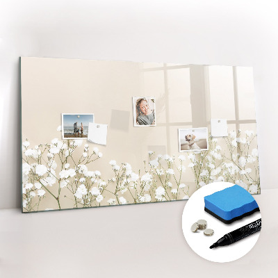Magnetic dry erase board Blooming flowers