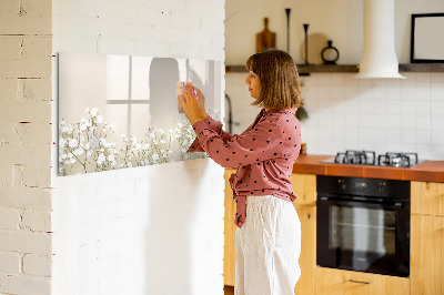Magnetic dry erase board Blooming flowers