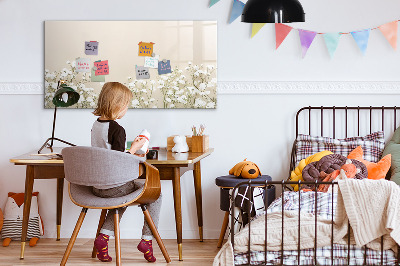 Magnetic dry erase board Blooming flowers