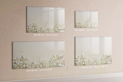 Magnetic dry erase board Blooming flowers