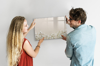 Magnetic dry erase board Blooming flowers
