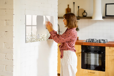 Magnetic dry erase board Blooming flowers