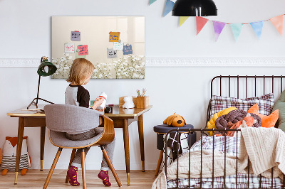 Magnetic dry erase board Blooming flowers