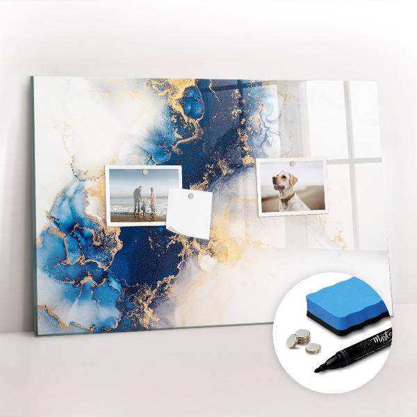 Dry erase magnetic board Marble pattern