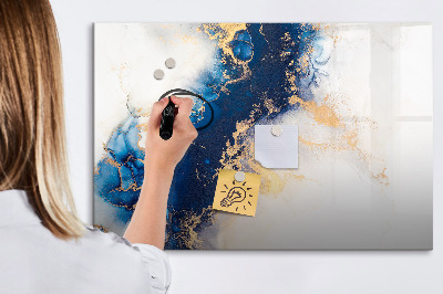 Magnetic board with marker Marble pattern