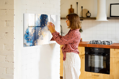 Magnetic board with marker Marble pattern