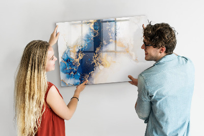 Dry erase magnetic board Marble pattern