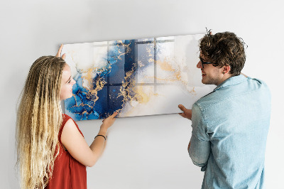 Dry erase magnetic board Marble pattern