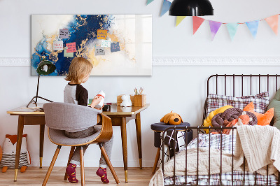 Dry erase magnetic board Marble pattern