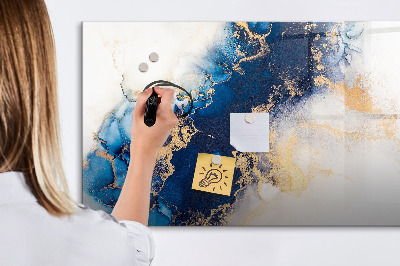 Magnetic board with marker Marble pattern