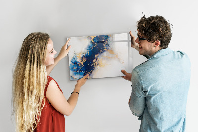 Magnetic board with marker Marble pattern