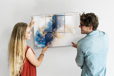 Magnetic board with marker Marble pattern