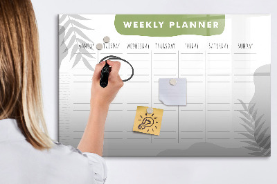 Magnetic dry erase board Weekly planner