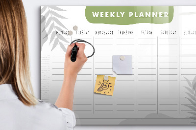 Magnetic dry erase board Weekly planner