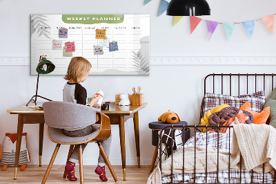 Magnetic dry erase board Weekly planner