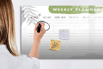 Magnetic board for drawing Weekly planner