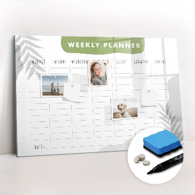 Magnetic dry erase board Weekly planner