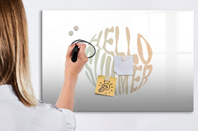 Dry erase magnetic board Hello summer