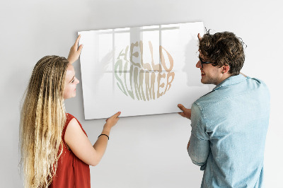 Dry erase magnetic board Hello summer