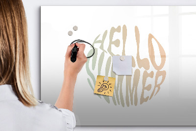 Dry erase magnetic board Hello summer