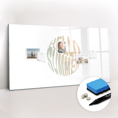 Dry erase magnetic board Hello summer