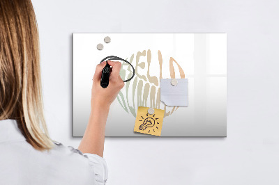 Dry erase magnetic board Hello summer