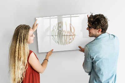 Dry erase magnetic board Hello summer