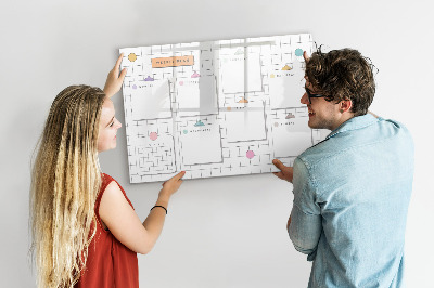 Magnetic board for drawing Weekly planner