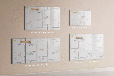 Magnetic dry erase board Weekly planner