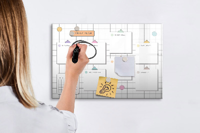 Magnetic dry erase board Weekly planner