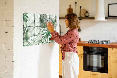 Magnetic board for writing Plant leaves