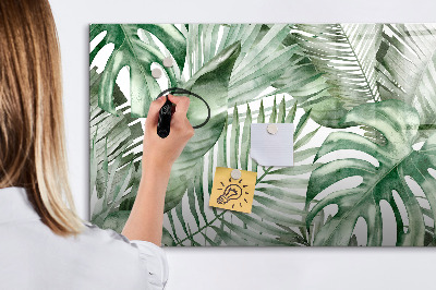 Magnetic board for writing Plant leaves