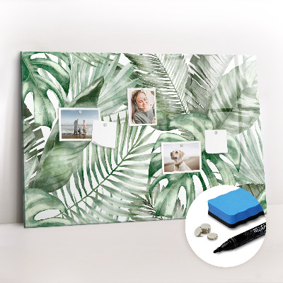 Magnetic board for writing Plant leaves