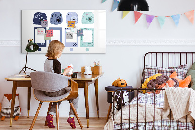 Dry erase magnetic board Polaroid frames