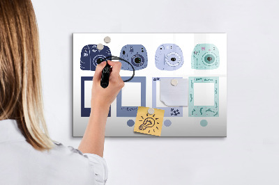 Magnetic board for drawing Polaroid frames