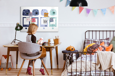 Magnetic board for drawing Polaroid frames