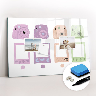 Magnetic board for drawing Camera set