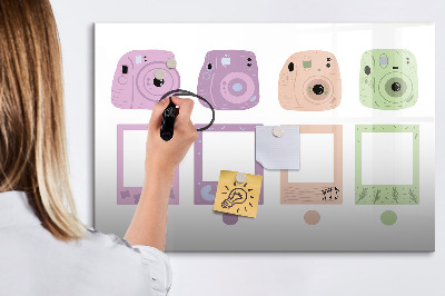 Magnetic board for drawing Camera set