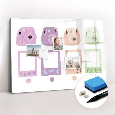 Magnetic board for drawing Camera set