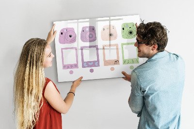 Magnetic board for drawing Camera set