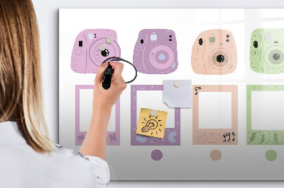 Magnetic board for drawing Camera set