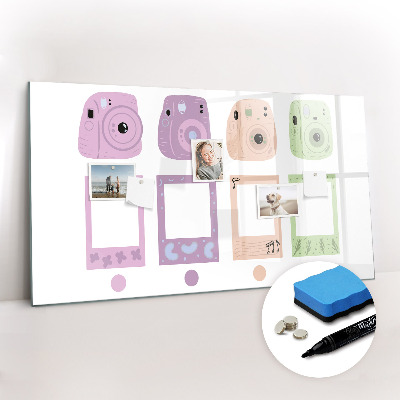 Magnetic board for drawing Camera set