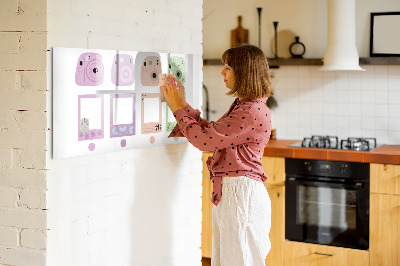 Magnetic board for drawing Camera set