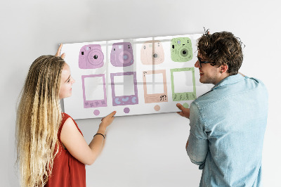 Magnetic board for drawing Camera set