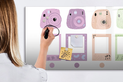 Magnetic board for drawing Camera set