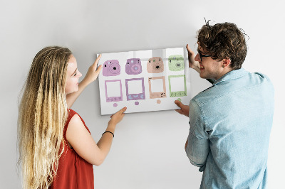 Magnetic board for drawing Camera set