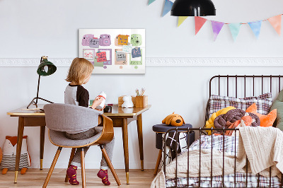 Magnetic board for drawing Camera set