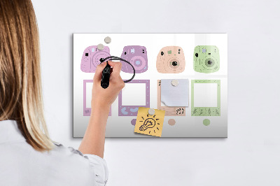 Magnetic board for drawing Camera set